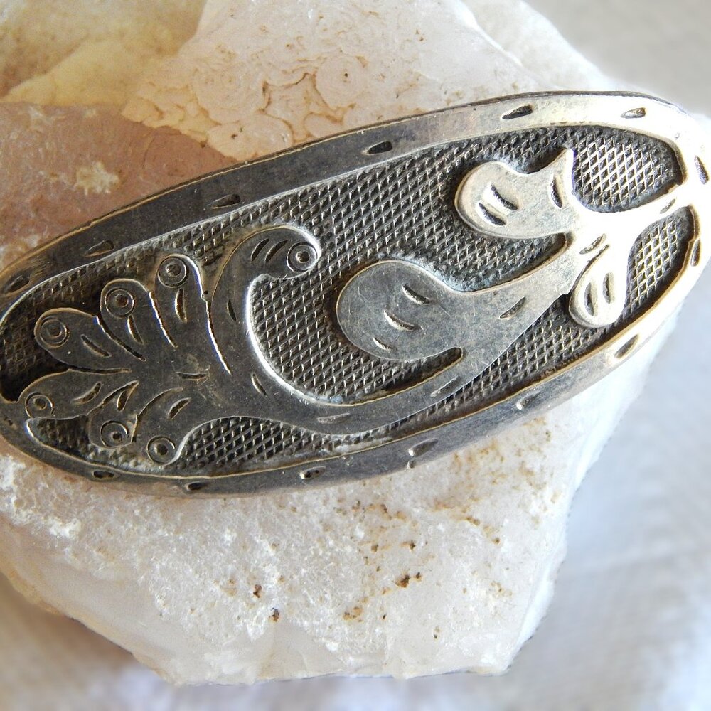 Southwest Vintage Oval Brooch - 925